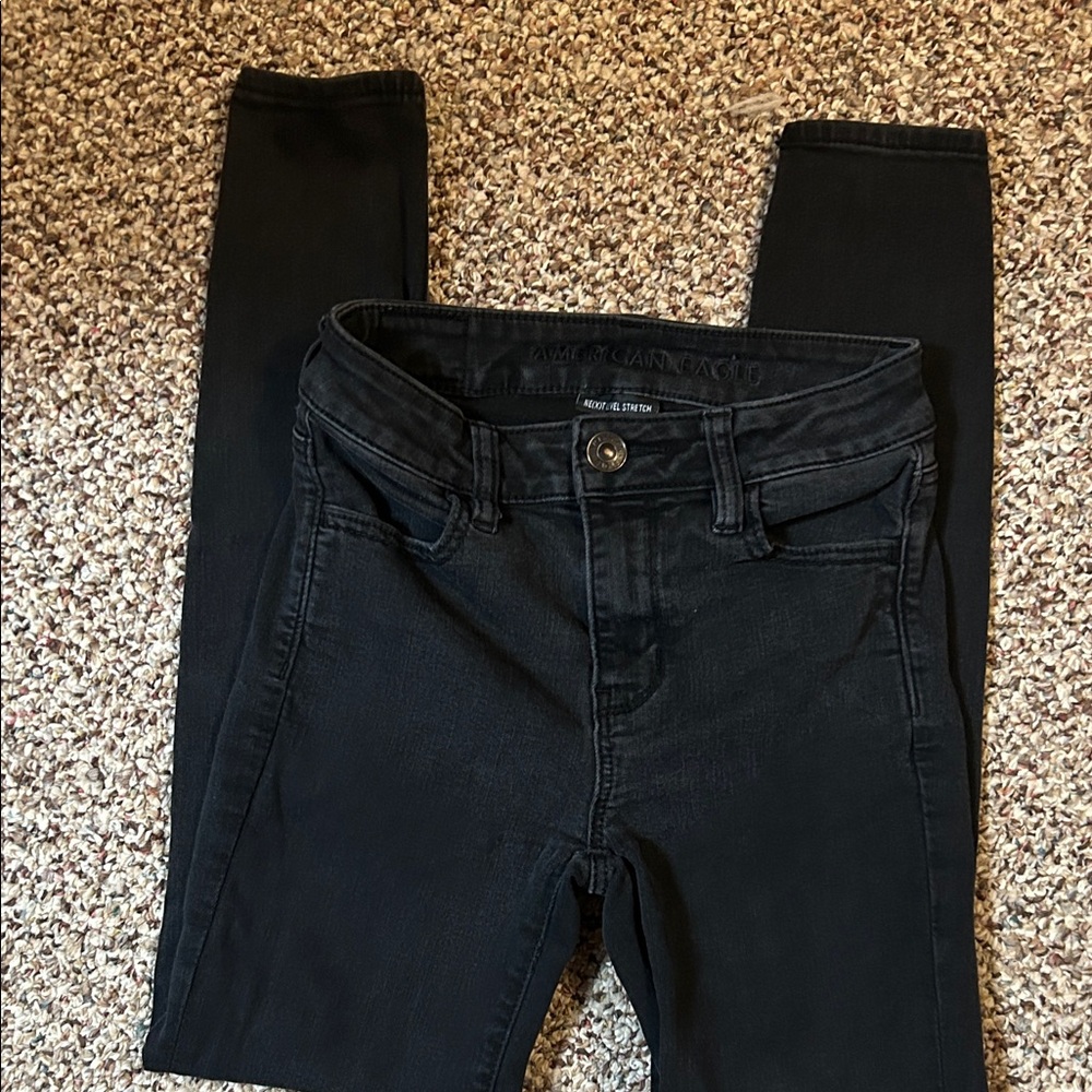 American Eagle Outfitters Women's Black Jeggings. Size 0 short